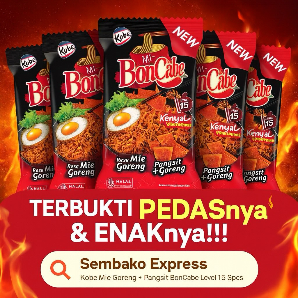 

Mi Goreng BonCabe Level 15 Isi 5 – Pedas Gila + Pangsit Goreng 95g x5