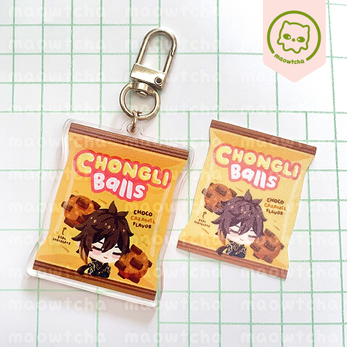 Chongli Balls Keychain and Sticker - Zhongli Genshin Impact fanmerch by maowtcha