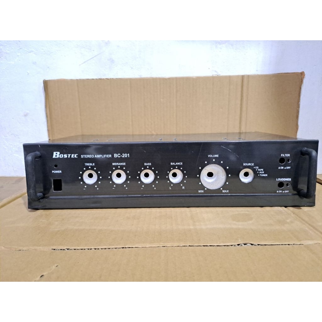 Box Stereo Amplifier Plat kaleng Bostec BC 201 * Promo *