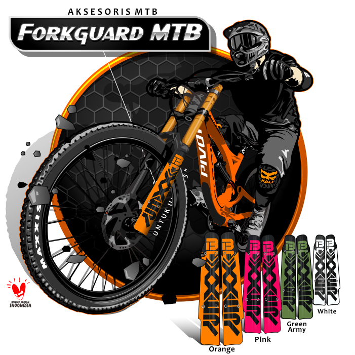 SPECIAL MOTIF SIMPEL BOXER/FORK GUARD / AKSESORIS MTB / PELINDUNG SKOK DEPAN SEPEDA MTB