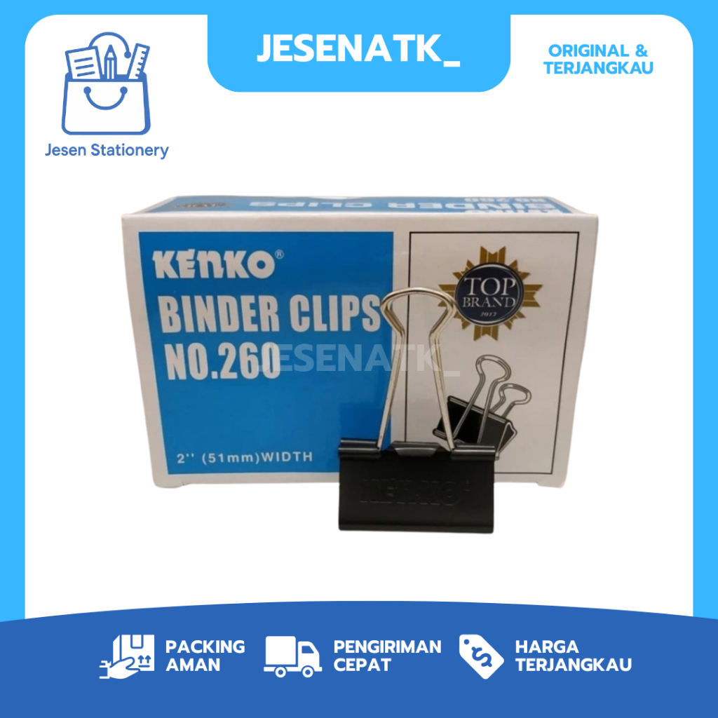 

Kenko Binder Clip 260 – Penjepit Kertas / Penjepit Dokumen