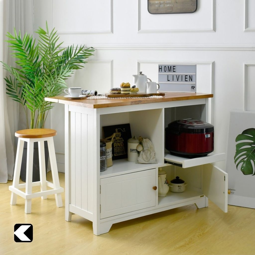 MEJA DAPUR MINIMALIS LEMARI DAPUR MINIMALIS DENGAN RAK MEJA MAKAN KAYU MEJA SERBAGUNA