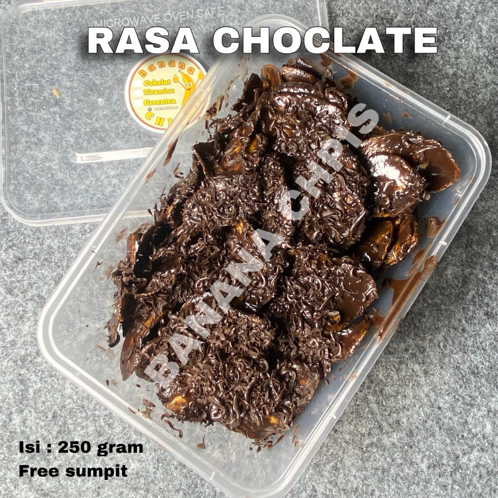 

Keripik Pisang Cokelat Renyah Manis | Snack Pisang Kekinian Enak Murah | Camilan Krispi Gurih Rasa Coklat | Jajanan Ringan untuk Ngemil, Bekal, Hampers, Oleh Oleh | Cemilan Praktis Favorit