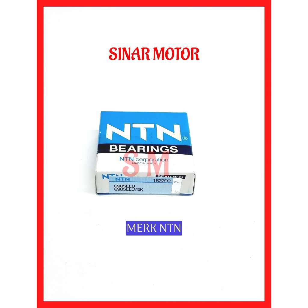 Bearing 6905 LLU 6905LLU NTN tutup karet