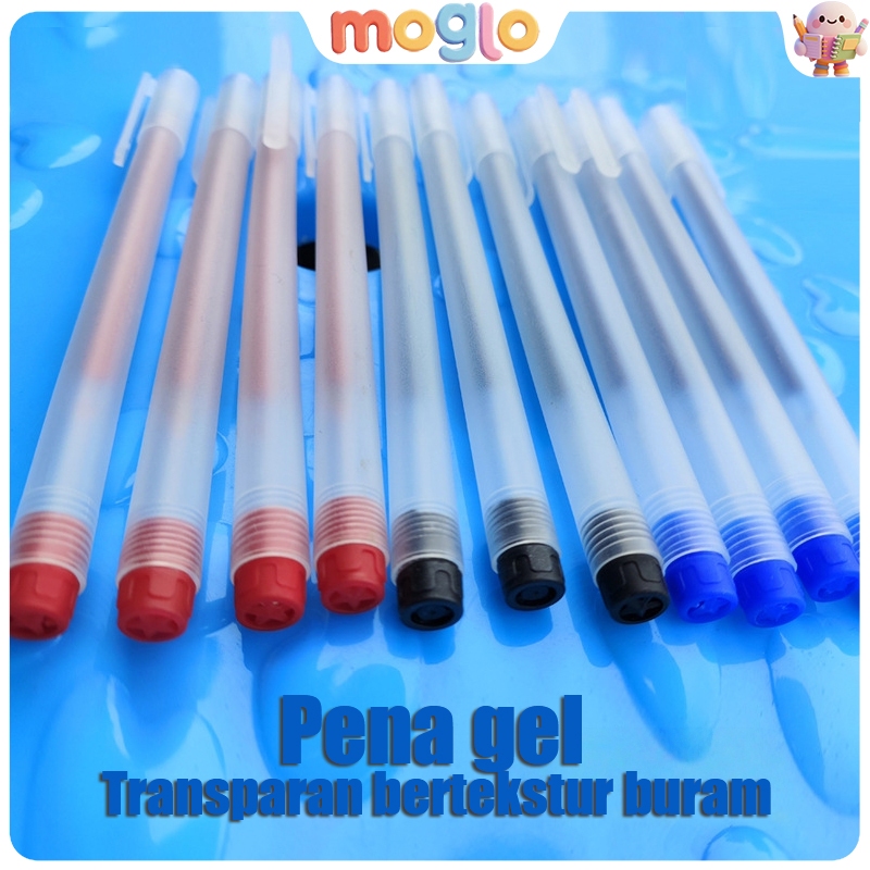 

Pulpel Gel 0.5mm Pena Gel transparan buram Pena Pulpen Bolpoin Gel Tinta Cair pen Gel Sekolah ATK