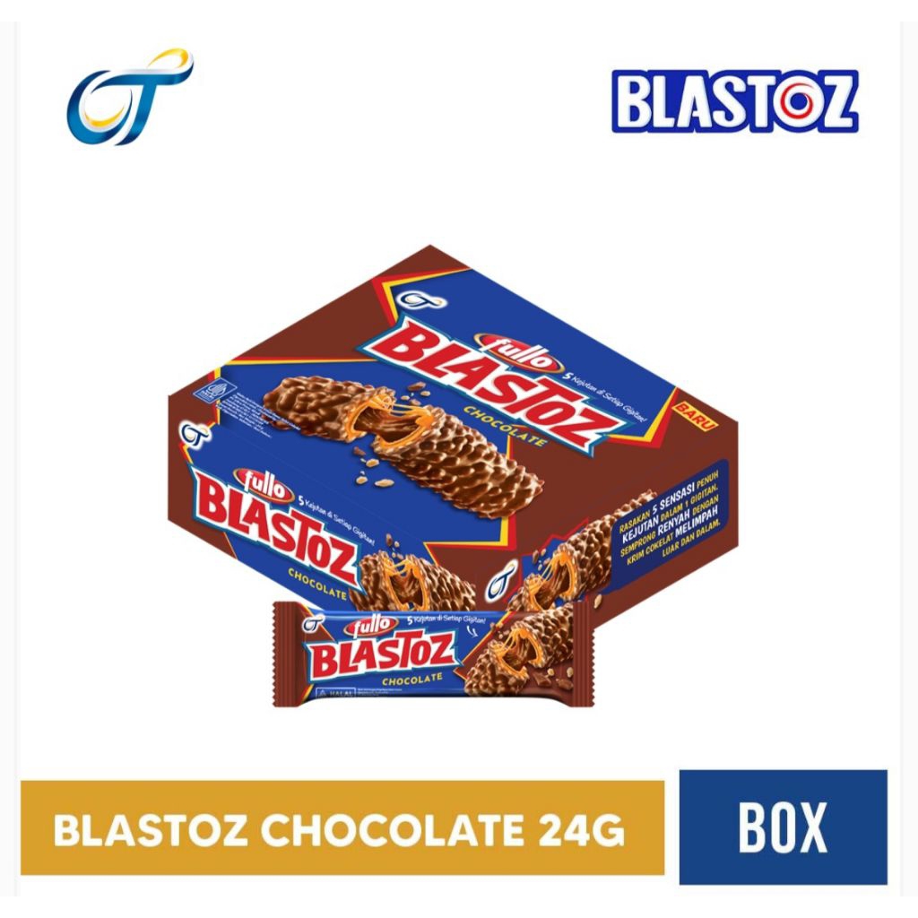 

BLASTOZ, Chocolate dan Choco Nut. 1 Box isi 12 pcs @24gr