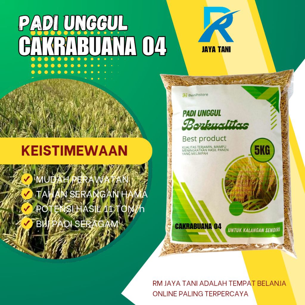 Benih padi CAKRABUANA 04 kemasan 5 kg