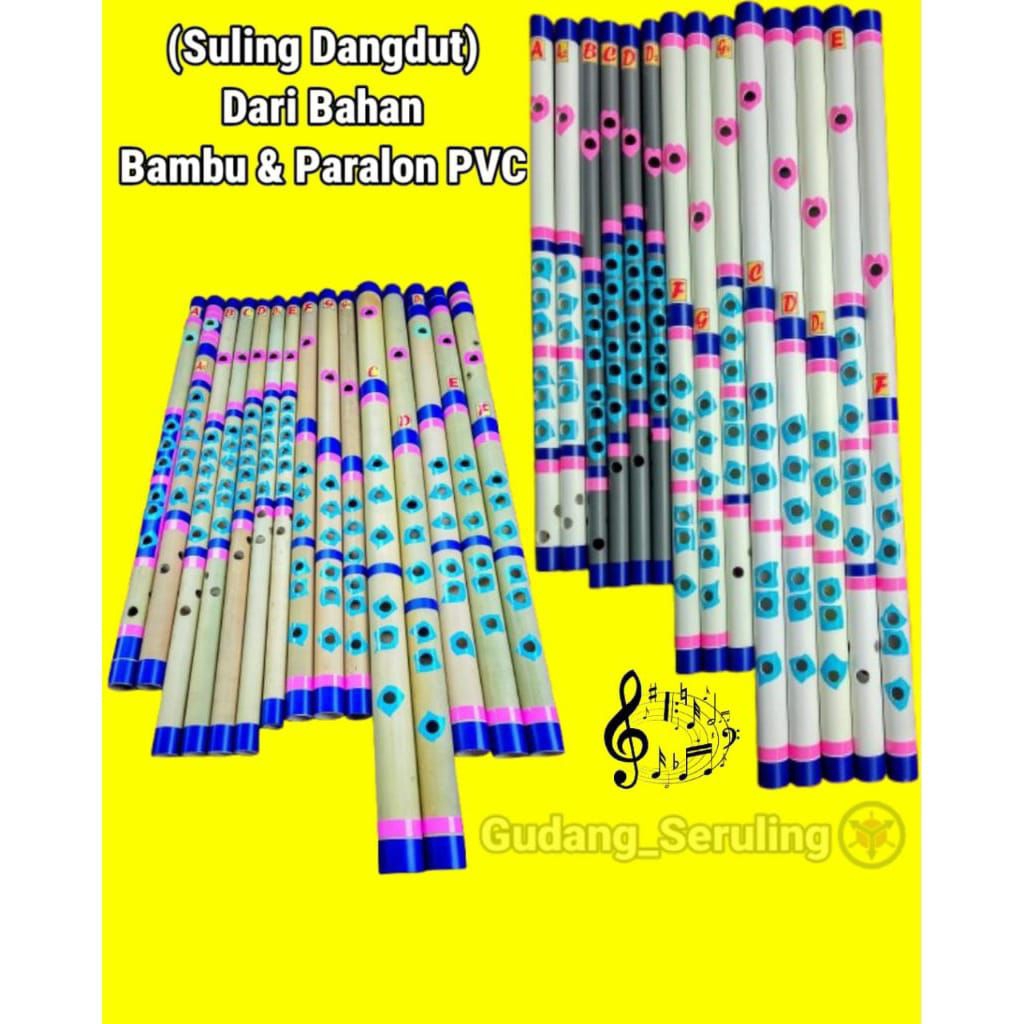 Seruling dangdut dari bambu dan paralon PVC, flat keyboard