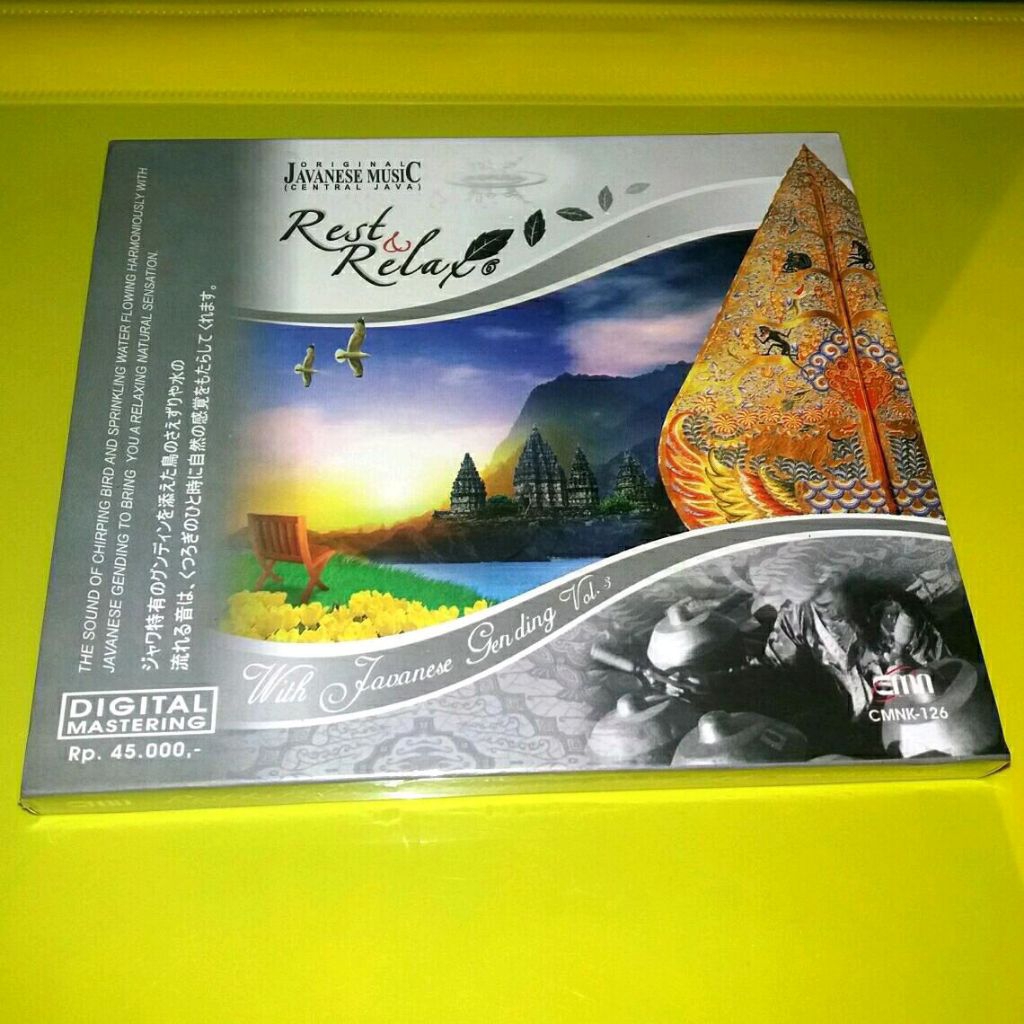 CD Rest & Relax 6 With Javanese Gending Vol. 3 Original Javanese Music Central Java