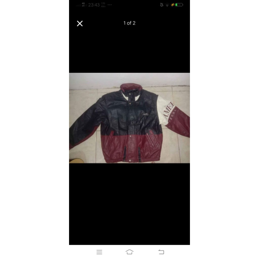 Jaket Kulit Perry Ellis America