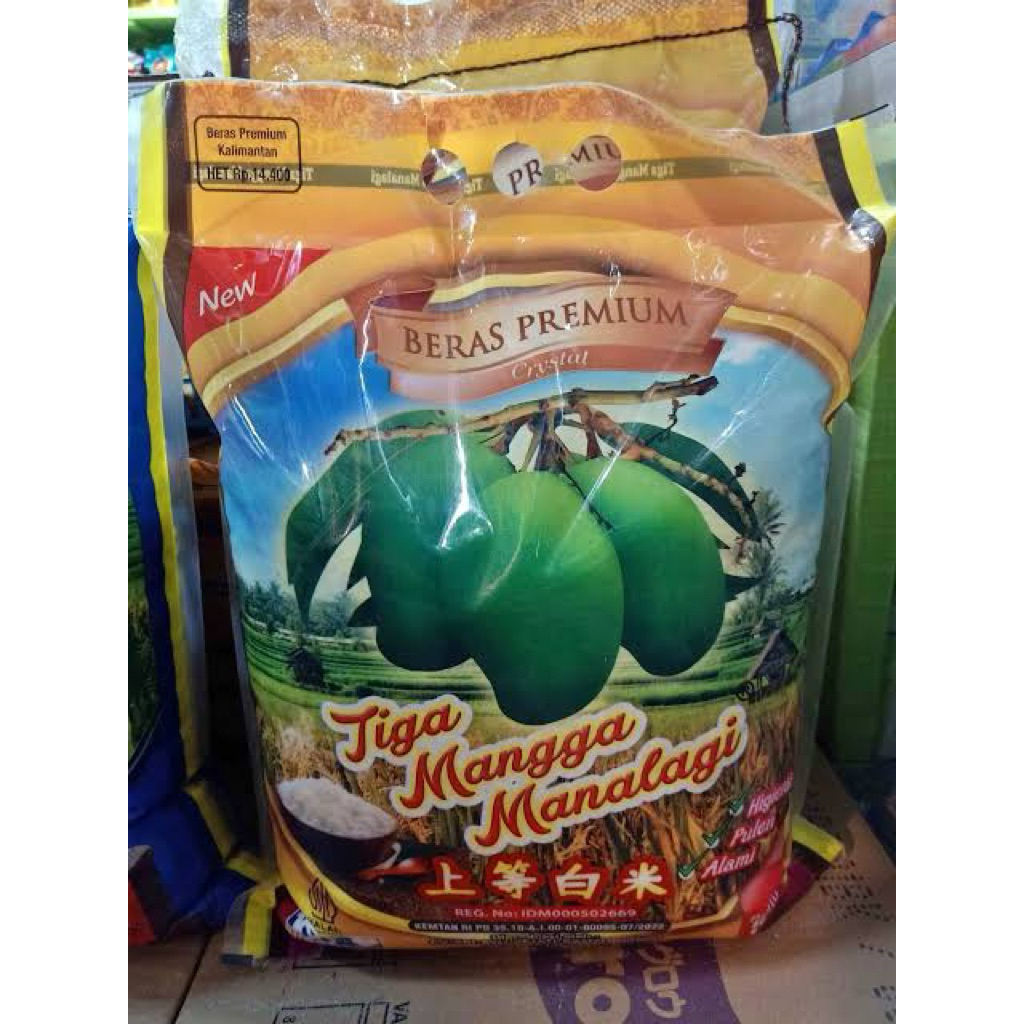 

Beras tiga mangga manalagi 5 kg