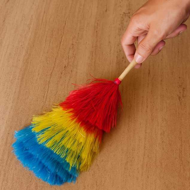 Kemoceng Tali Rafia Kemoceng Plastik Warna Warni Rainbow