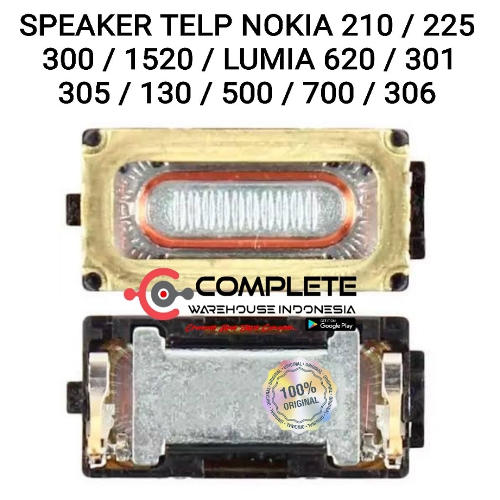 SPEAKER TELP NOKIA 210 / 225 / 300 / 1520 / LUMIA 620 / 301 / 305 / 130 / 500 / 700 / 306 DLL FOR NO