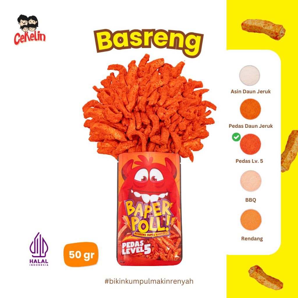 

cemilan Basreng | Rasa Pedas Lv.5 CEKELIN