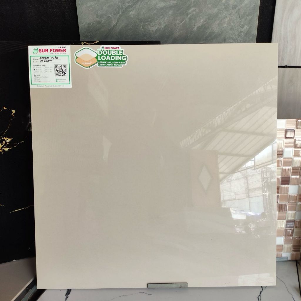 Granit 60x60 Sun power cream Polos / Grade A / Glossy