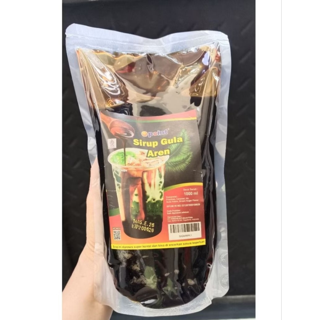 

1L Point sirup gula aren siap pakai - gula palem cair - cocok untuk aneka minuman cendol es campur