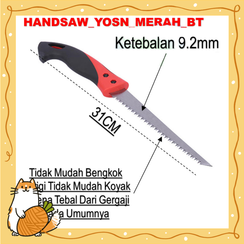 Gergaji Tangan Gerigi Tebal & Tajam