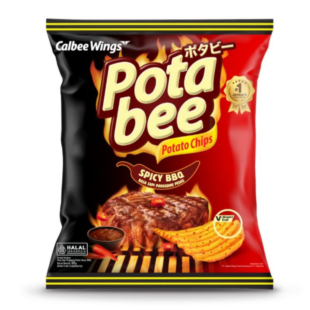 

Potabee Keripik Kentang Barbekiu Pedas 68 g