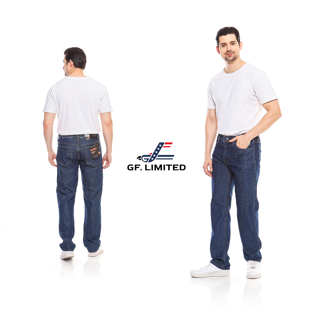 GF.LIMITED Celana Jeans Pria Panjang Serat Ring Regular Basic Standar Premium Original Brand