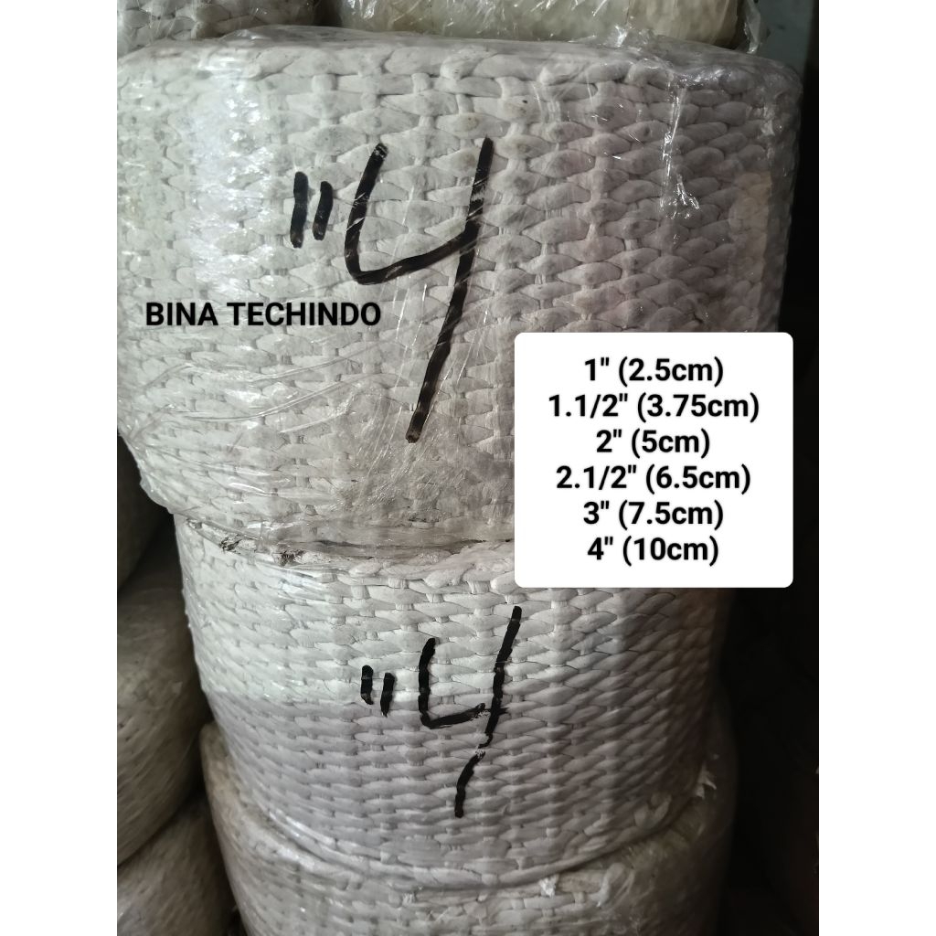 2" FIBER ASBES PITA PACKING TAHAN PANAS 2" 2INCHI ASBES INSULATION TAPE. PITA ASBES. TALI ASBES PUTI