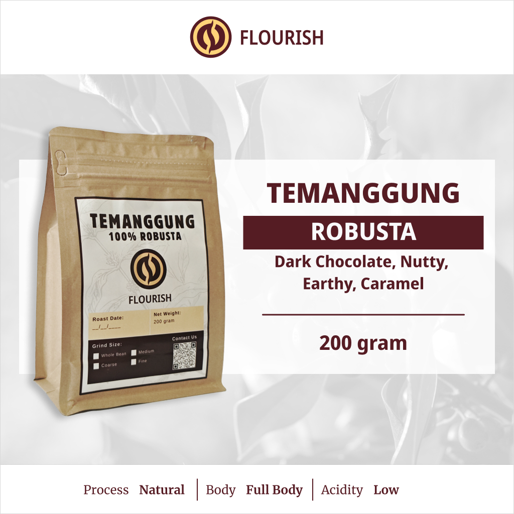 

Biji Kopi Robusta Asli Temanggung 100% Berat 200gr