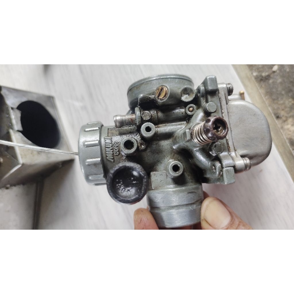 karbu rxk original copotan plus tabung seng stainless anti kerat bekas pemasangan di f1zr