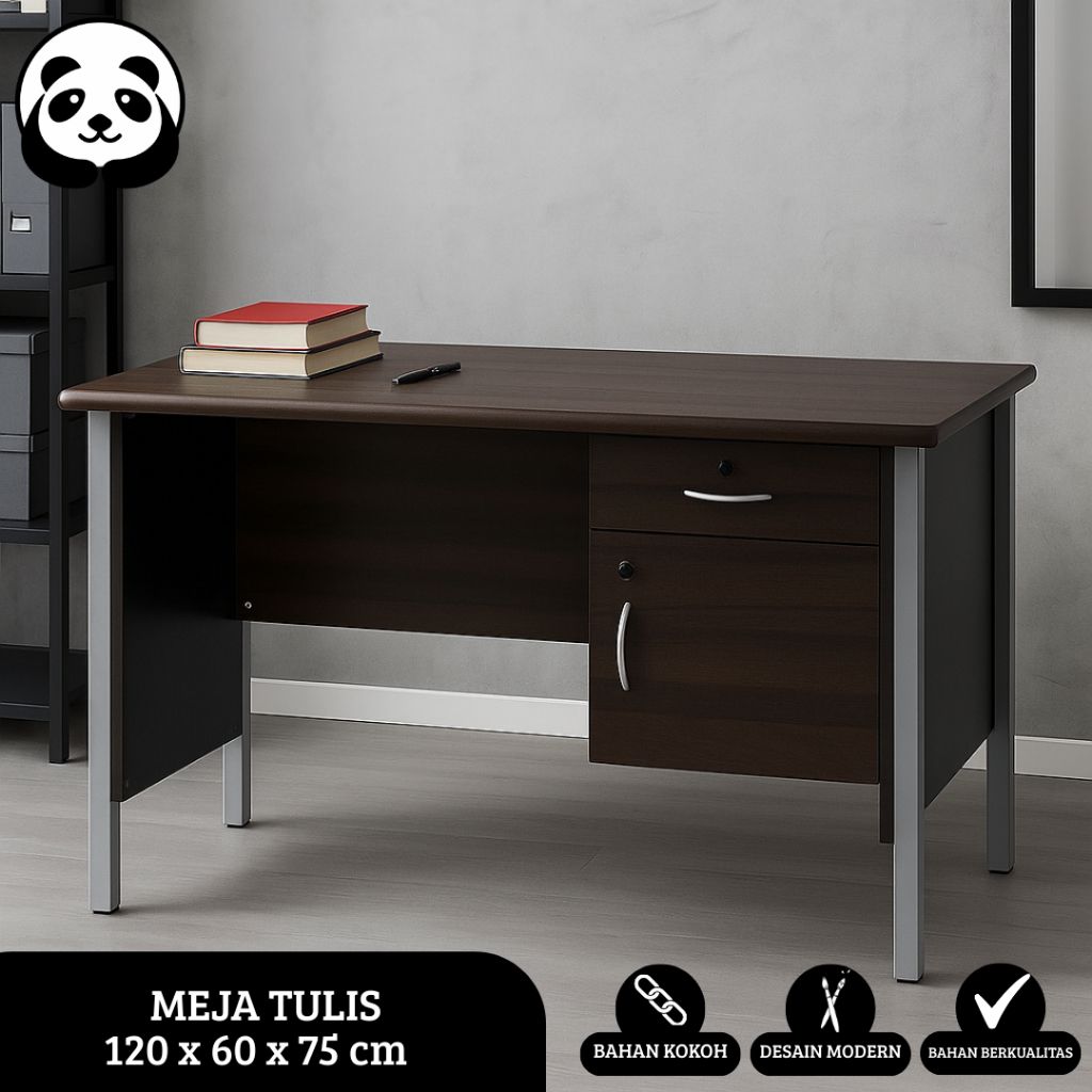 PROMO MEJA TULIS / MEJA KERJA / MEJA KANTOR - KAKI BESI BAHAN TEBAL BERKUALITAS
