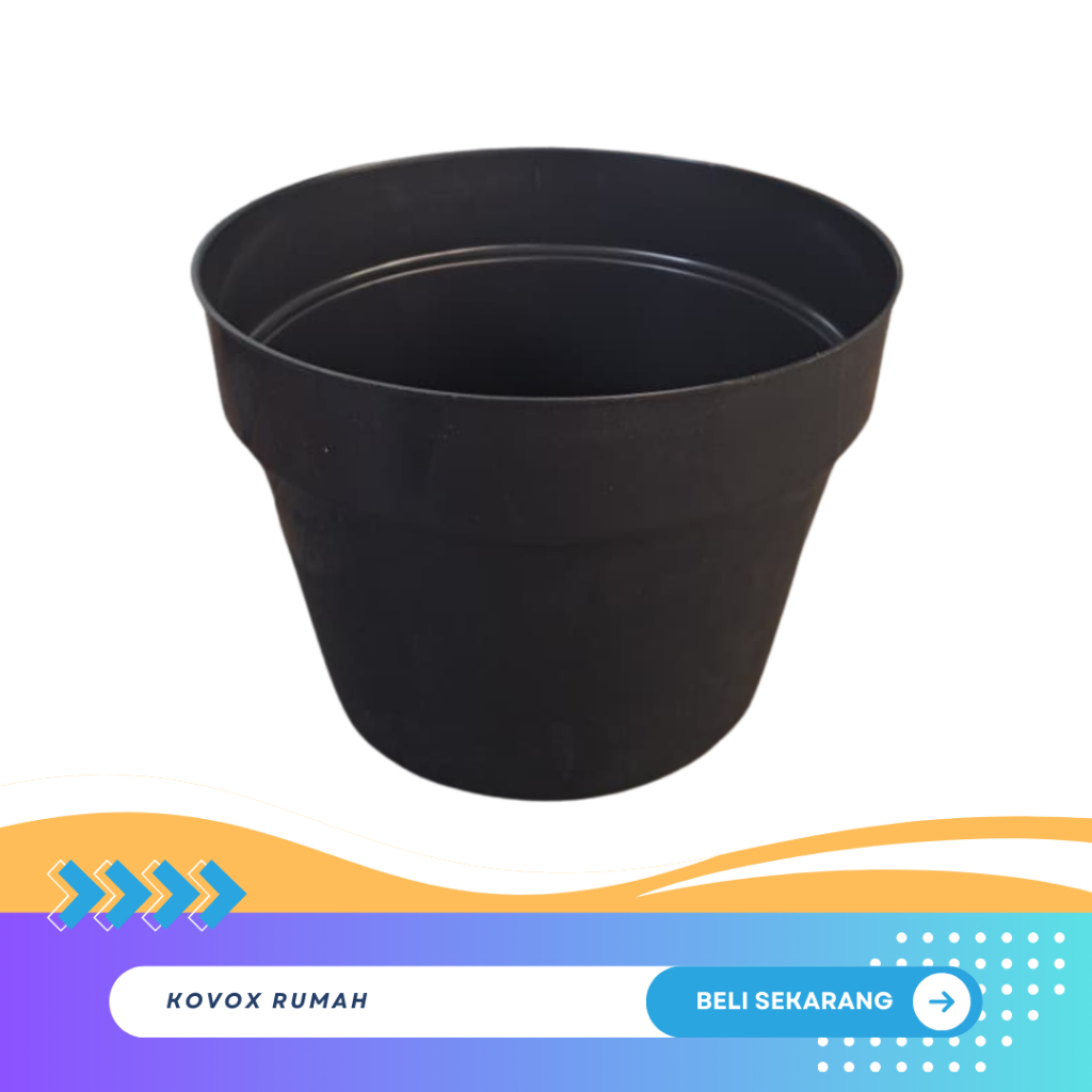 Lusinan Pot Bunga Plastik Besar Sedang No 20 25 | Pot Tanaman Plastik Isi 3 6 12 PCS