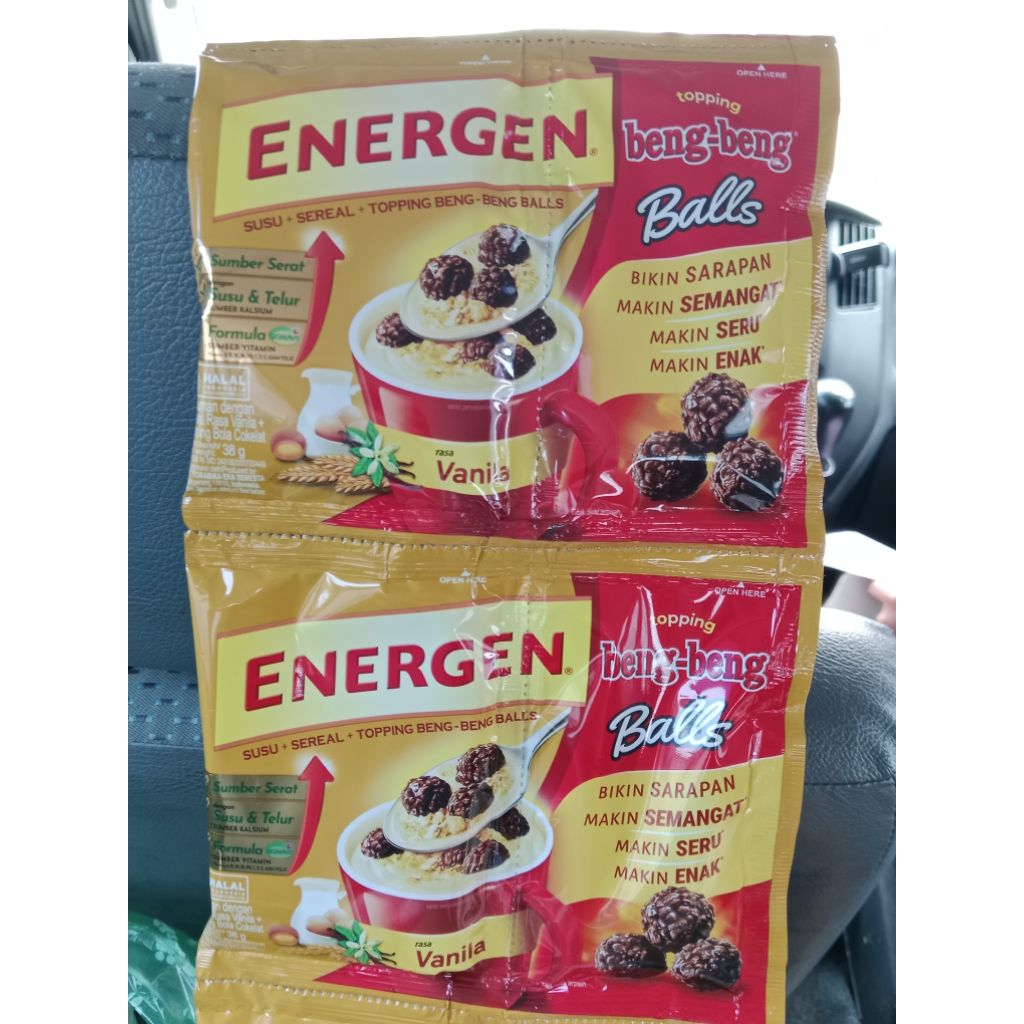 

Energen vanila topping beng-beng balls