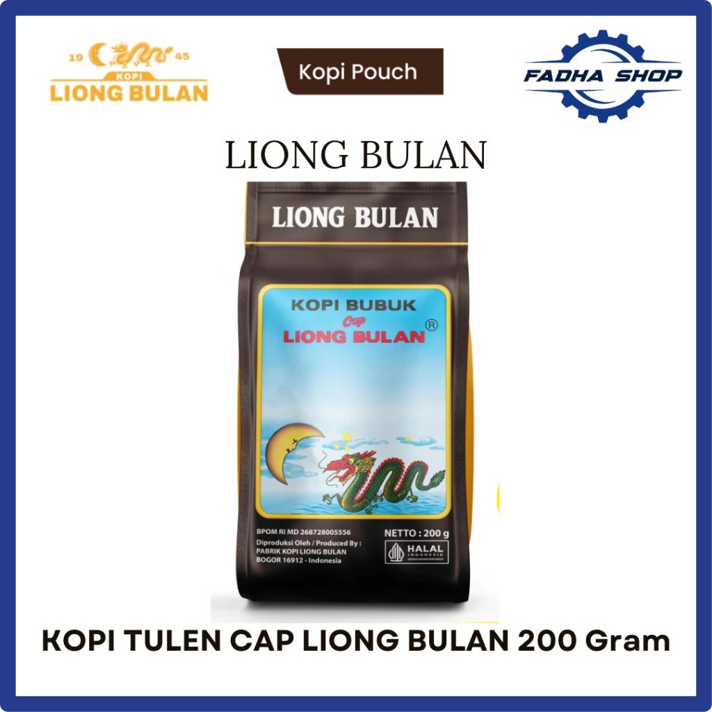 

Kopi Liong Bulan 200 Gram Tanpa Gula Original