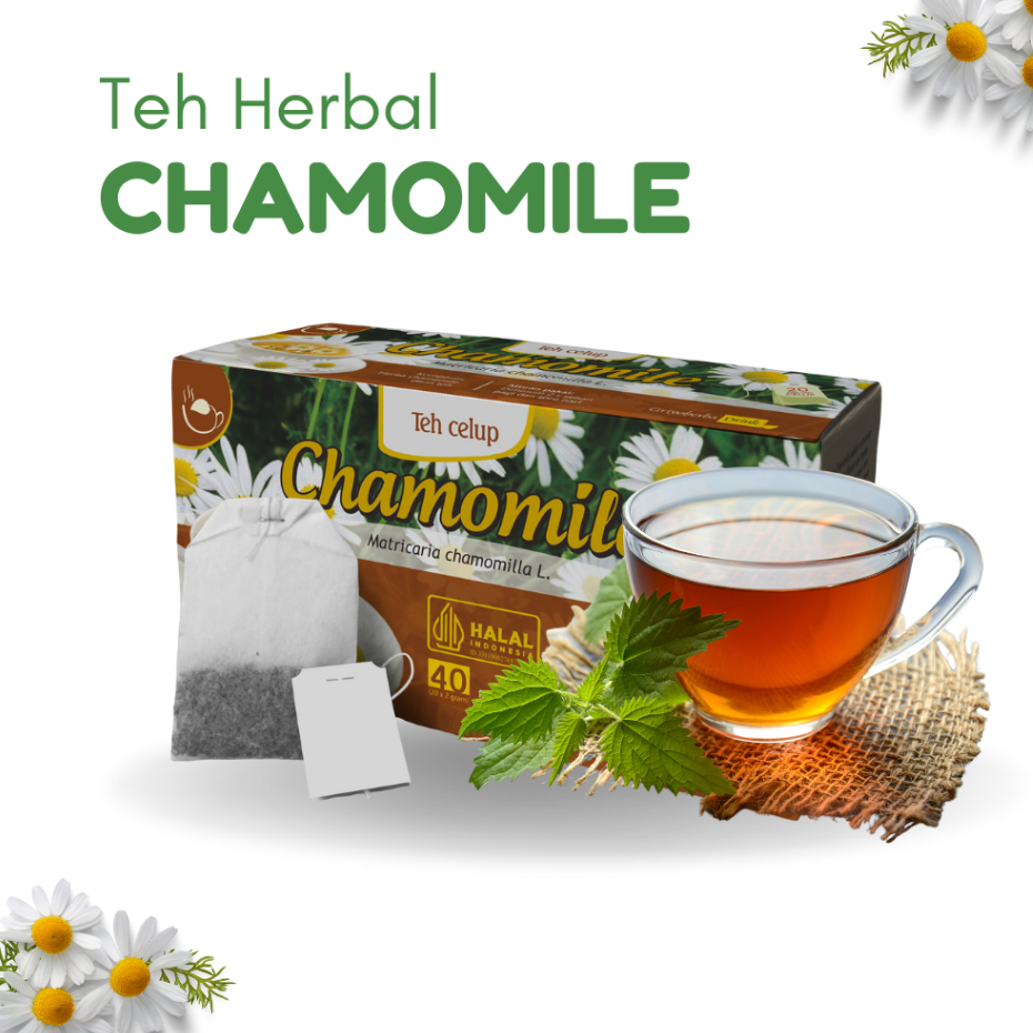 

Teh herbal Chamomile griya herba membantu Meningkatkan Kualitas Tidur isi 20 kantong