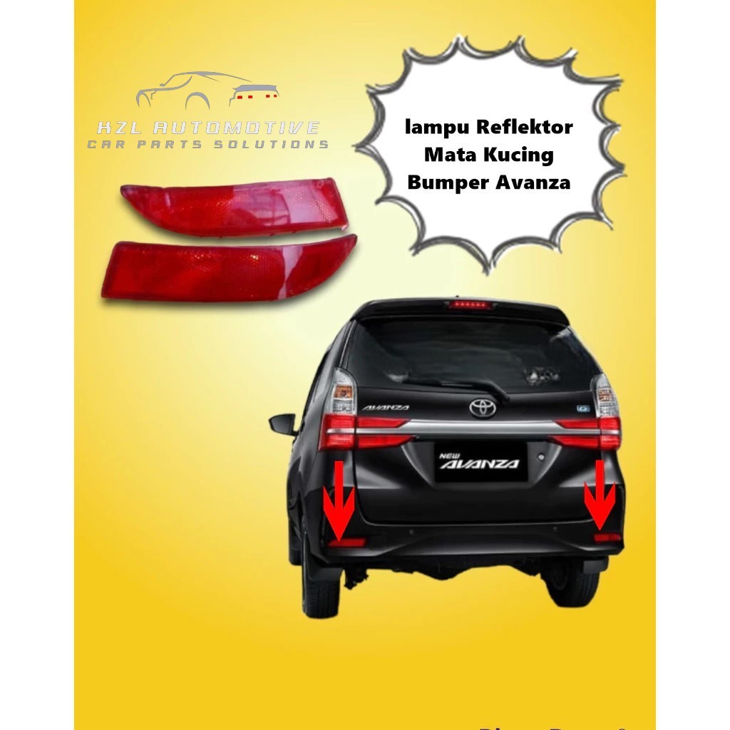 lampu reflektor mata kucing bemper avanza