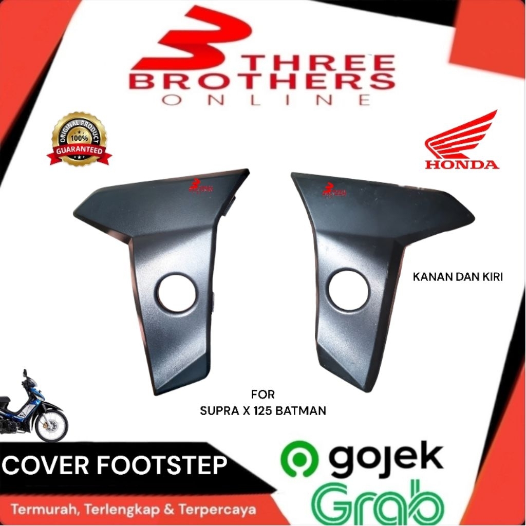 Cover alumunium step footstep kanan kiri revo supra x 125 lama original