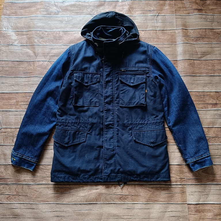 Jacket ALPHA INDUSTRIES x LEE STORM RIDER size L blue wash