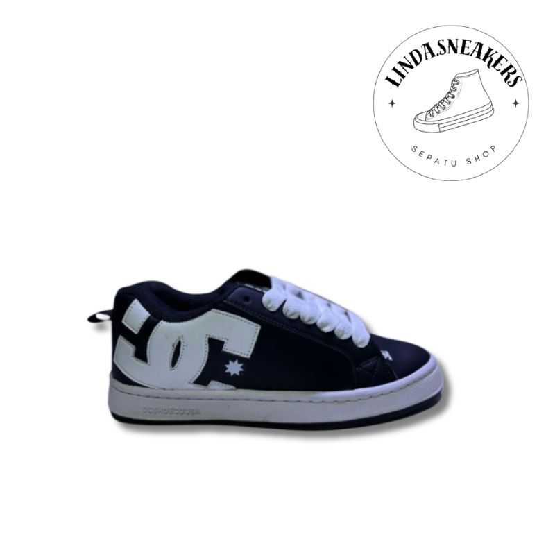 SALE  SEPATU SNEAKERS DC COURT GRAFIK BLACK WHITE PRIA DAN WANITA