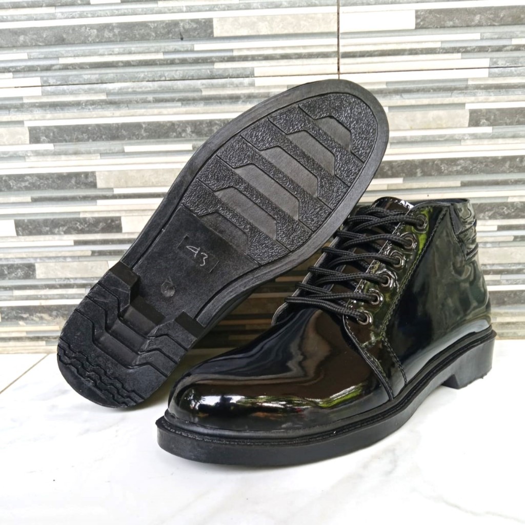 Sepatu PDH OOTD Tali Pendek 6A Formal Dinas Kantor Harian Security TNI POLRI Satpam Polwan 2025