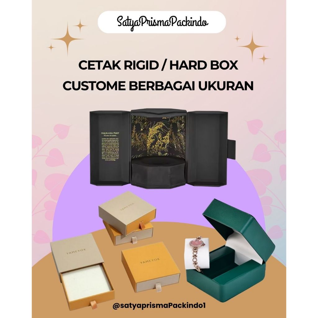 

Cetak Rigid / Hard Box Custome Berbagai Ukuran - Bentuk Dan Ukuran Sesuai Keinginan