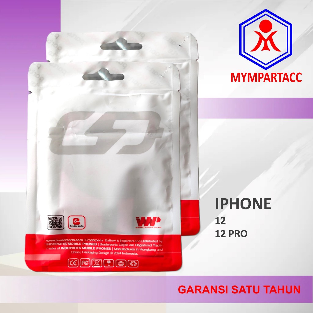 Baterai Battery Batre ORIGINAL BRADERPARTS IPHONE 12 /12 PRO
