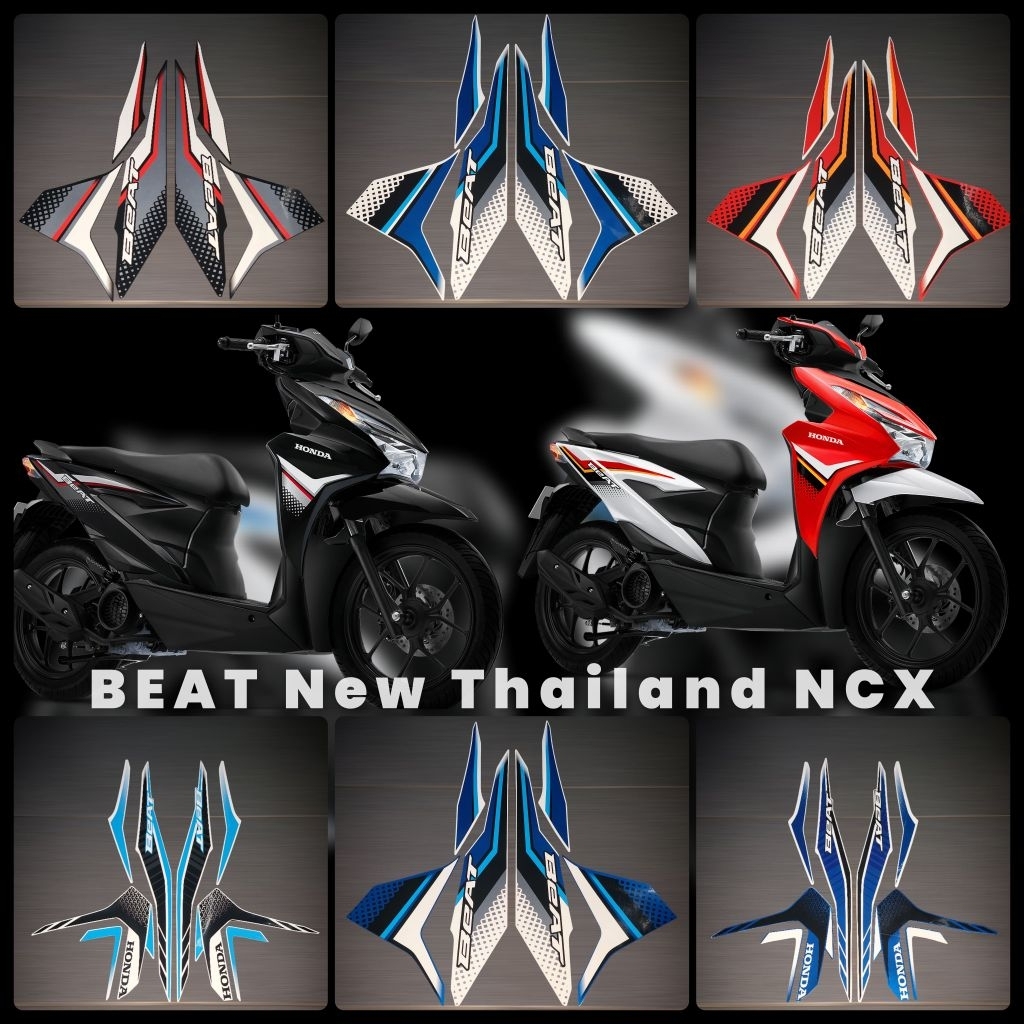STRIPING STICKER LIST STANDART MOTOR HONDA BEAT DELUXE THAILAND 2024 2025