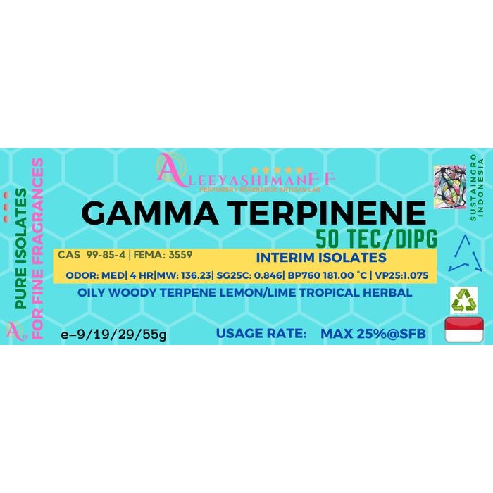 AleeyashimanFF-GT17 – Gamma Terpinene: Pure Isolate and/or Aroma Chemical – Perfumery Professional M