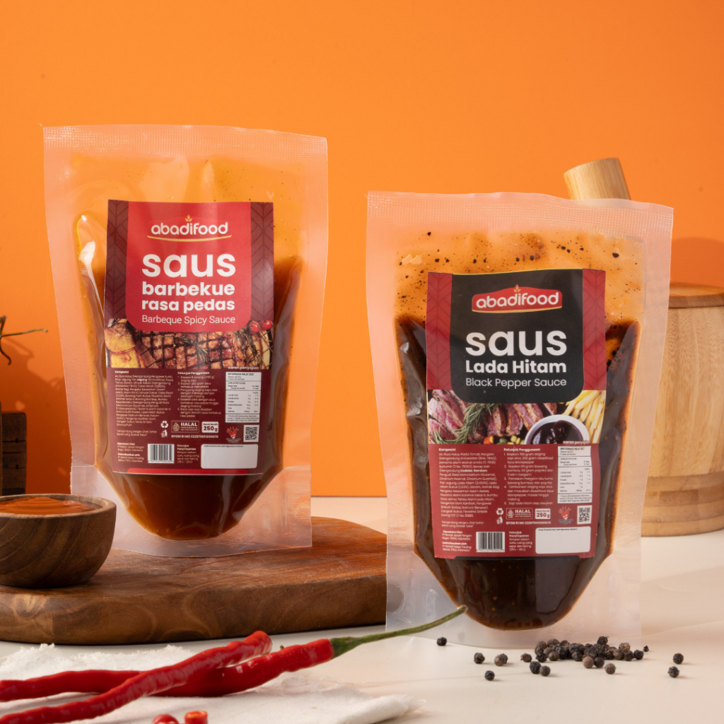 

[Paket Hemat] Bundle Saus BBQ Pedas + Black Pepper AbadiFood