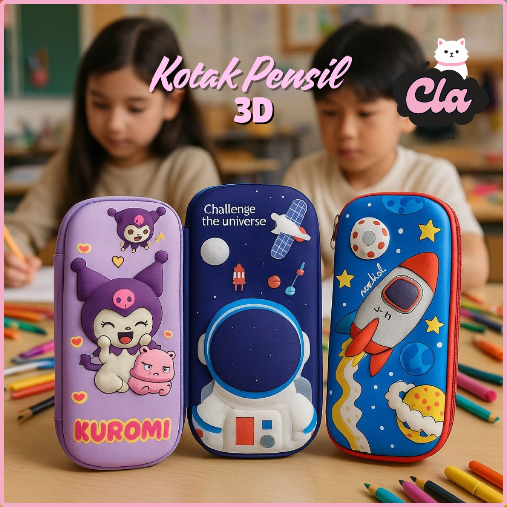 

CLA - Kotak Pensil Motif 3D / Pencil Case Berkarakter Untuk Cowo Dan Cewe