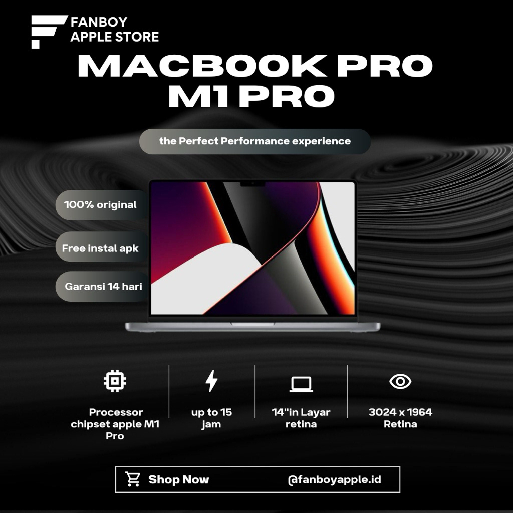 MacBook Pro M1 pro | 14inch | Ram 32GB | Ssd 512GB | Second original like new