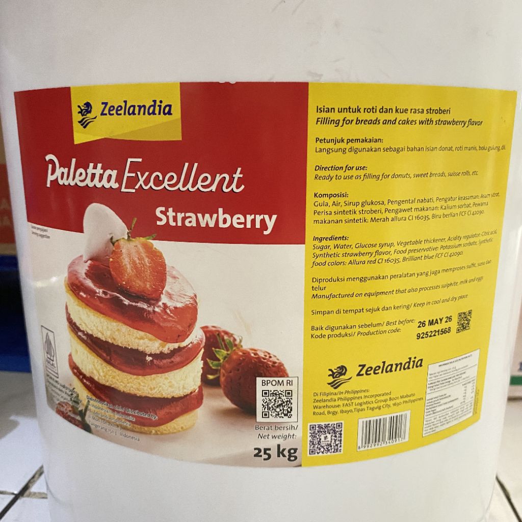 Paletta excellent selai strawberry 500 gram | paletta selai strawberry | selai strawberry
