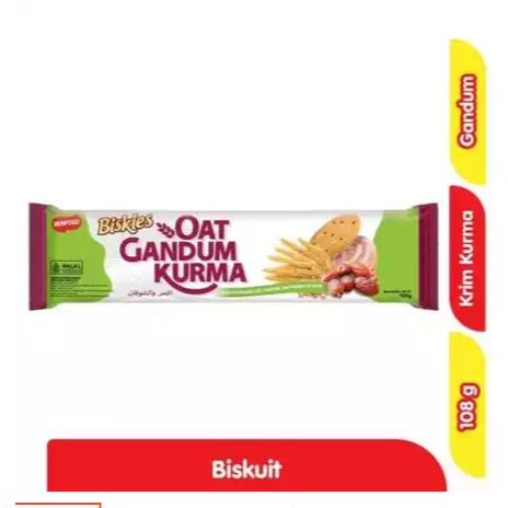 

Biskies Oat Gandum Kurma 108gr