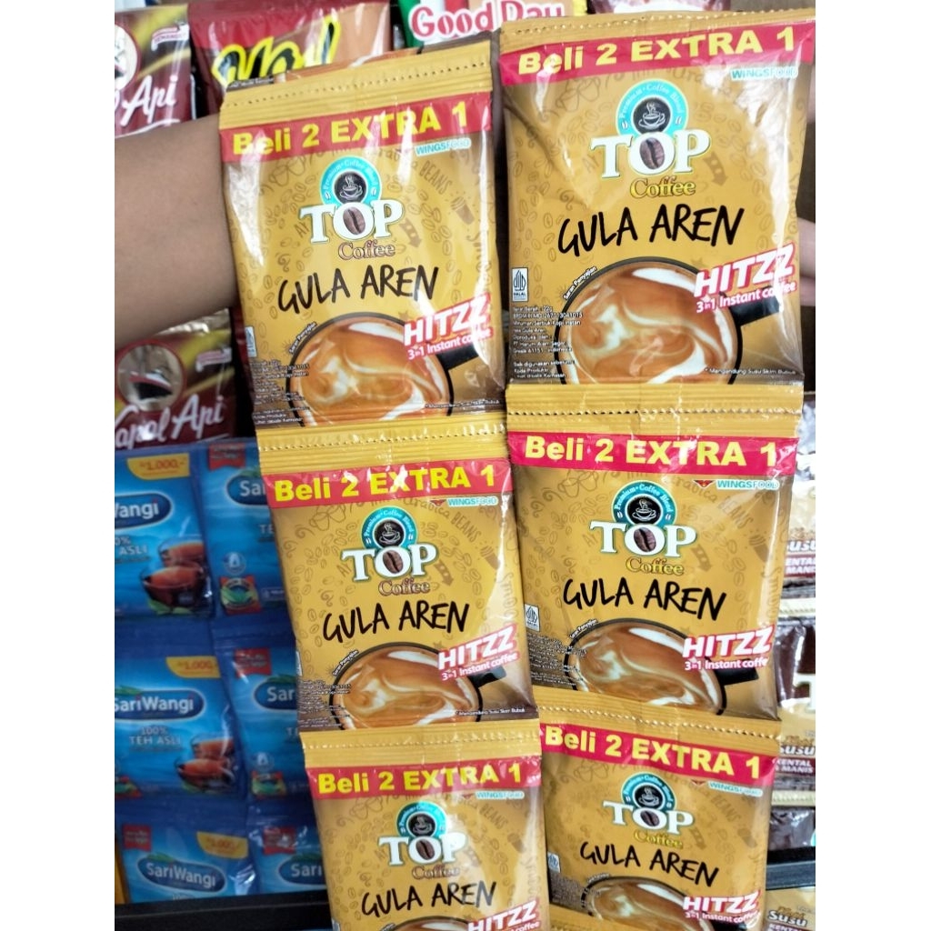 

1 RENCENG 15 SACHET - TOP COFFE GULA AREN BELI 2 GRATIS 1 / TOP KOPI GULA AREN / TOP KOPI SUSU