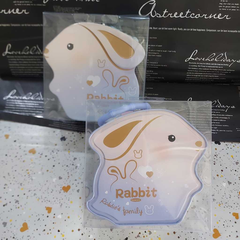 Celengan Fancy Lucu Motif Kelinci | Celengan Kaleng Motif Kelinci Lucu |Celengan Kaleng + Gembok Kun