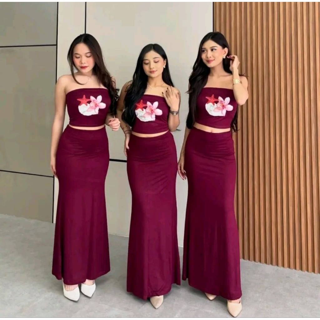 One set kemben wanita / kemben / rok mermaid