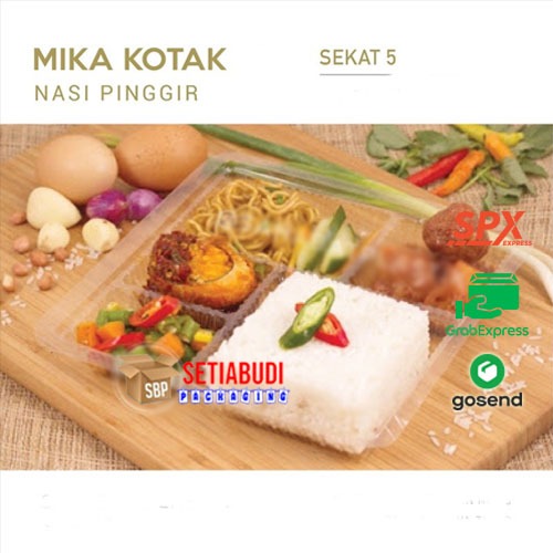 Mika Sekat 4, 5 dan 6 / Mika Box Makan / Mika Sekat Katering / Mika Sekat Pisang / Tatakan nasi kota