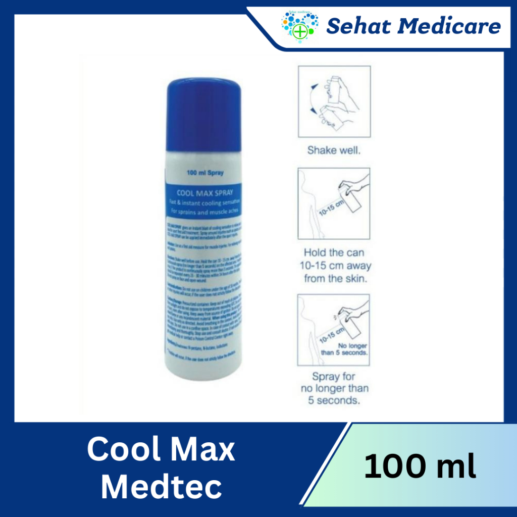 CoolMax Spray 100ml Medtec || Cairan Spray Pereda Nyeri Cool Max